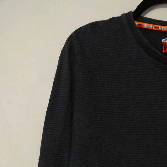 THE ORANGE LABEL TEE CO. - Super Dry | XXL | Blue Long Sleeve Striped Casual Top - Picture 3 of 15
